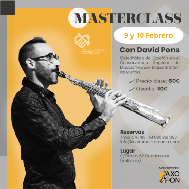 Masterclass Saxofón con David Pons