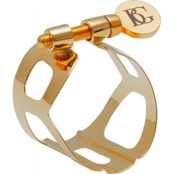 Abrazadera chapada en oro y boquillero BG Tradition L51 saxo soprano