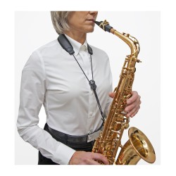 Collar - correa piel saxo alto, tenor o soprano BG - S20M