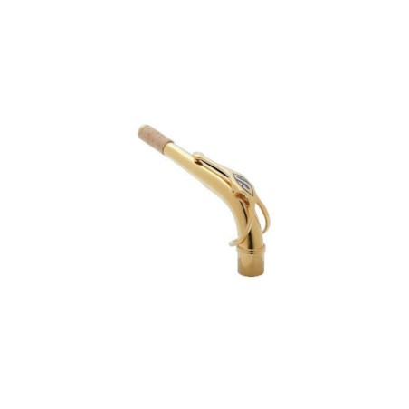Tudel saxo alto con llave de armónicos Selmer Serie III chapado en oro