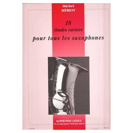 18 Etudes Variees pour tous les Saxophon 