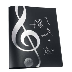 Carpeta con Anillas Clave de Sol Plata