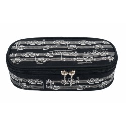 Estuche Ovalado Pentagrama Negro