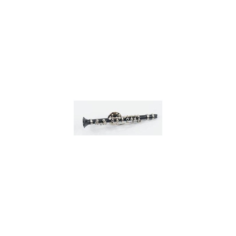 Pin Clarinete Negro y Teclas Plateadas 