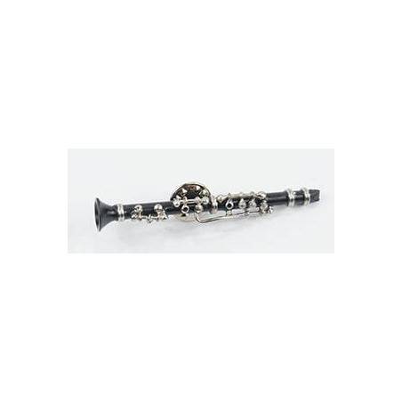 Pin Clarinete Negro y Teclas Plateadas 