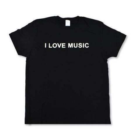 Camiseta I LOVE MUSIC Negra Talla M