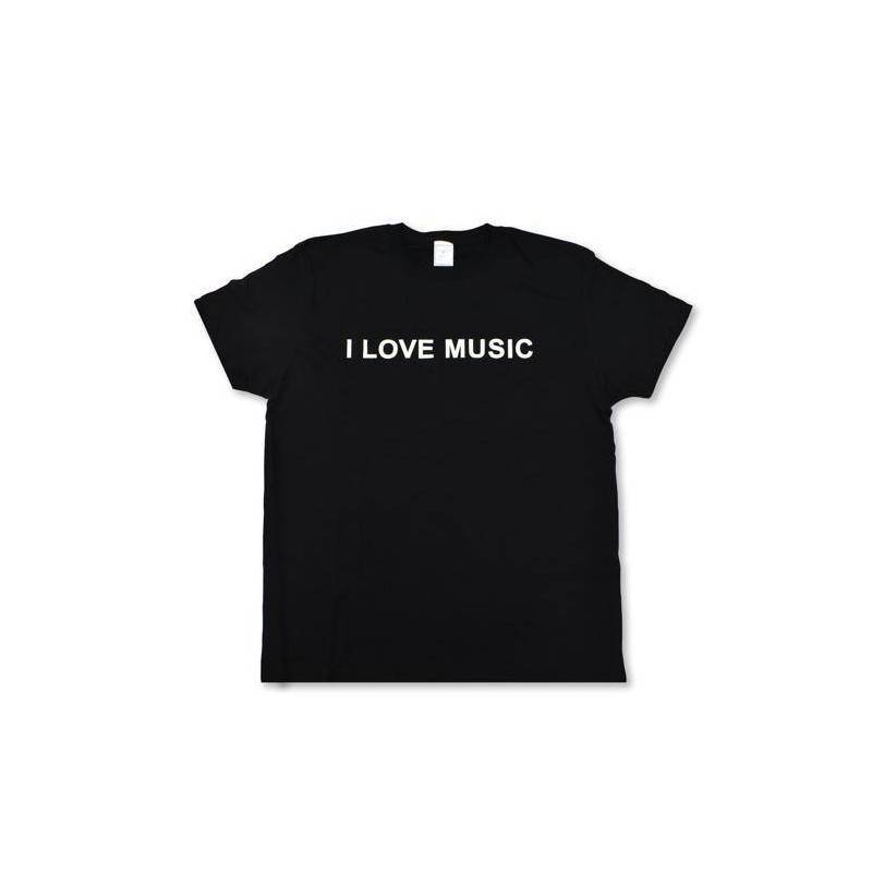 Camiseta I LOVE MUSIC Negra Talla L 