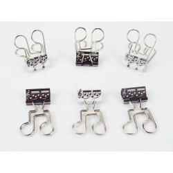 Clips Semicorcheas Blancos y Negros Pent
