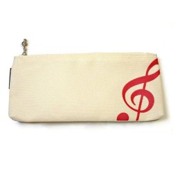 Estuche escolar clave de Sol roja 