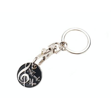 Llavero Moneda Clave sol "All I Need is Music"