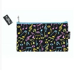 Estuche notas musicales de colores plano