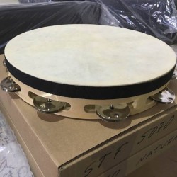 Pandereta Sencilla 25Cm C/Parche Negra Stf5070