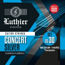 Pack cuerdas guitarra clásica Luthier Concert Silver 30