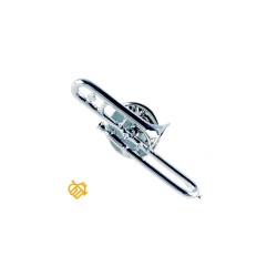 Pin Trombón Plateado