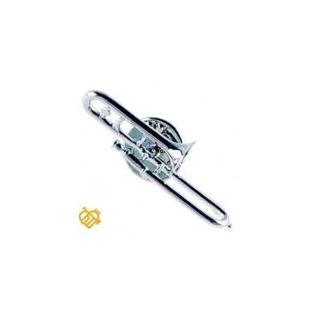 Pin Trombón Plateado