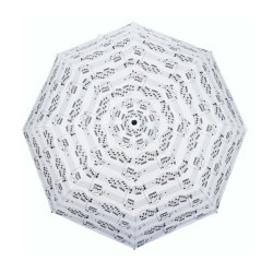Paraguas pentagrama blanco plegable