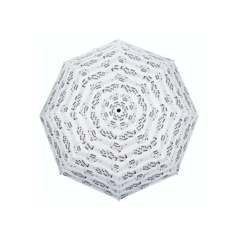 Paraguas pentagrama blanco plegable