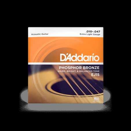 Juego Cuerdas Guitarra Acústica D'Addario EJ-15