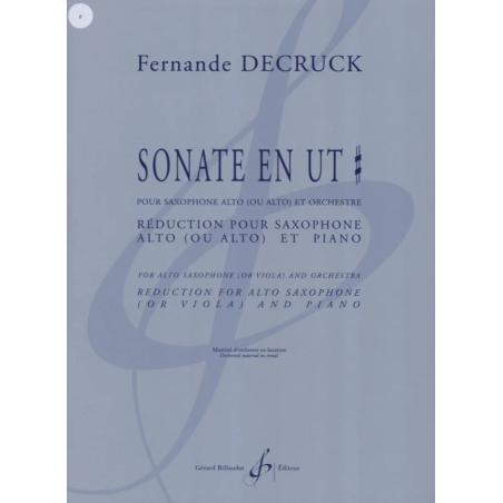 Sonate en Ut de Fernande Decruck saxo alto - Red.Pno.