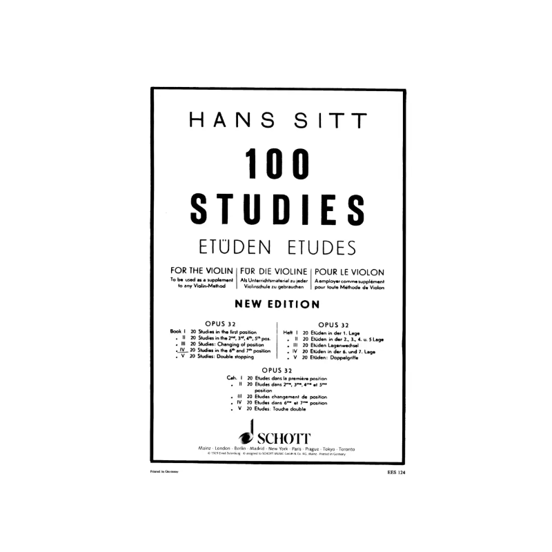 100 Studies Op. 32 Vol. IV. 6ª y7ª position