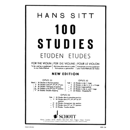 100 Studies Op. 32 Vol. IV. 6ª y7ª position