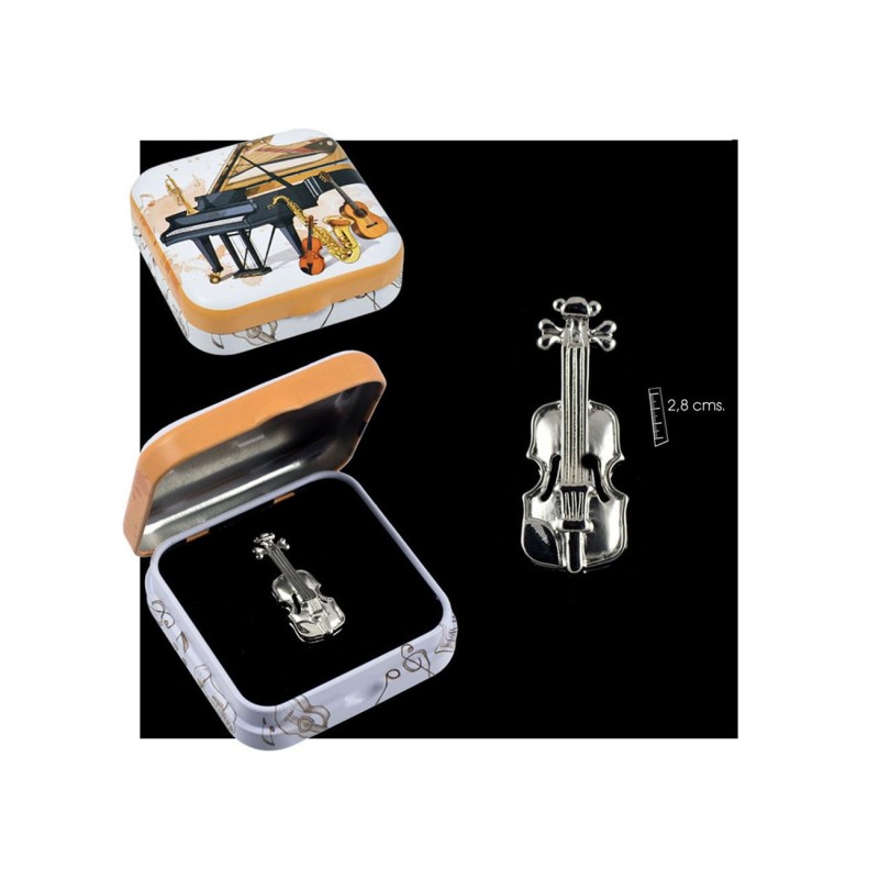 Pin violín con cajita