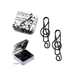 Set 12 clips clave sol con caja