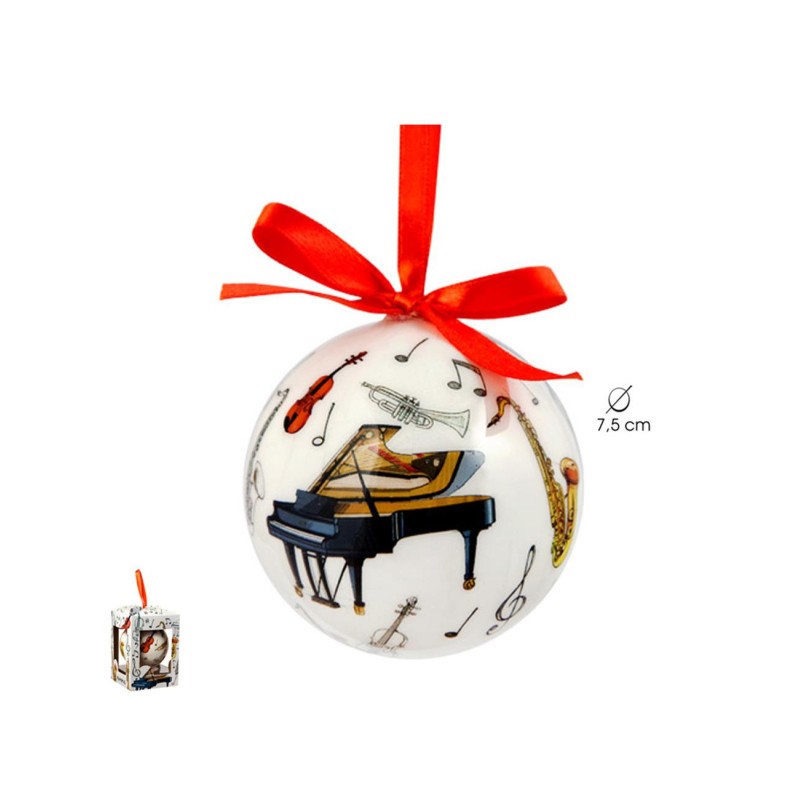 Bola árbol navidad instrumentos musicales