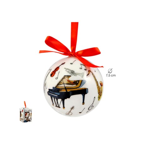 Bola árbol navidad instrumentos musicales