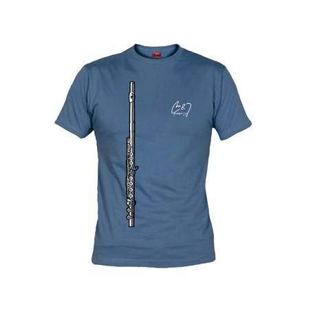 Camiseta Flauta Chico Azul L