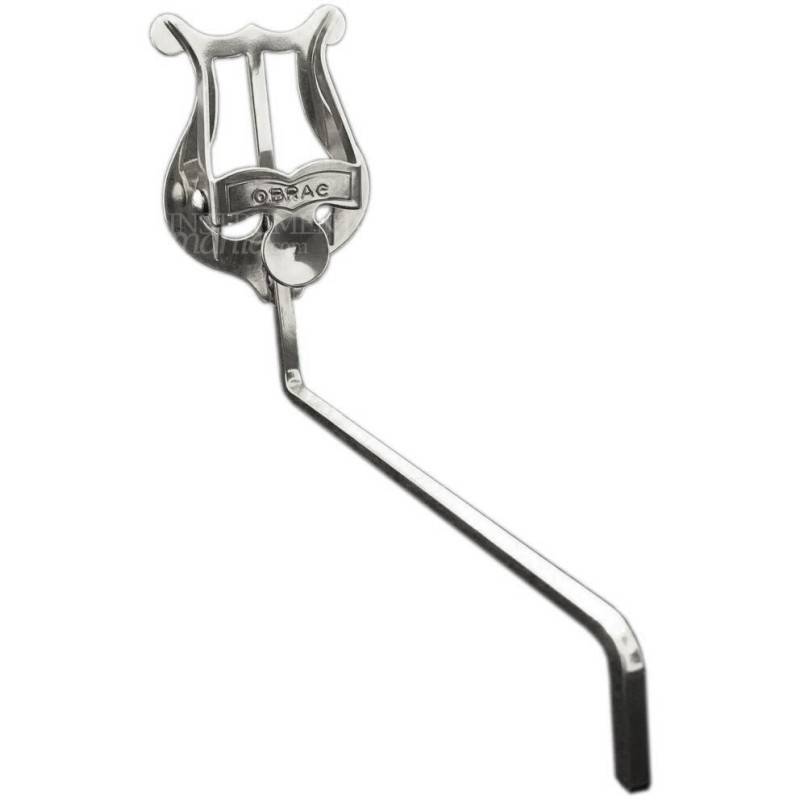 Atril marcha saxo Obrac largo niquelado 1205 N