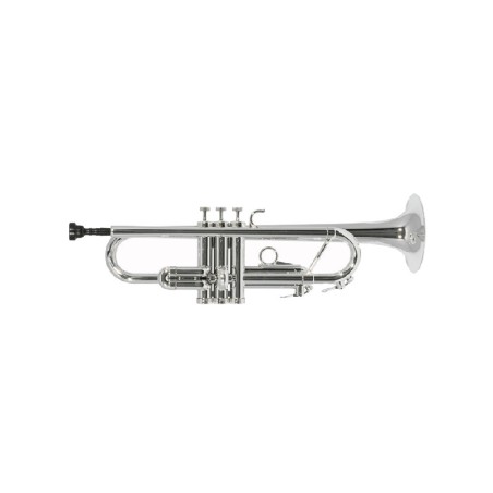 Trompeta plástico plateada tromba