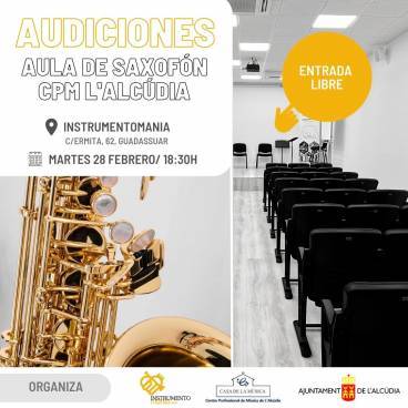 Audiciones Aula de saxofón CPM L'Alcúdia